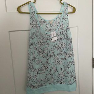 NWT J Crew Polyester Floral Tank Top